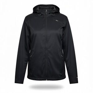 Avalanche Hooded Softshell Jacket in Black Size Medium